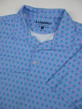 Mens Small Chubbies SS Polo Shirt pineapple golf performance purple