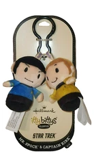 Hallmark Itty Bittys Clippys - MR. SPOCK & CAPTAIN KIRK (Star Trek) 2" Plush