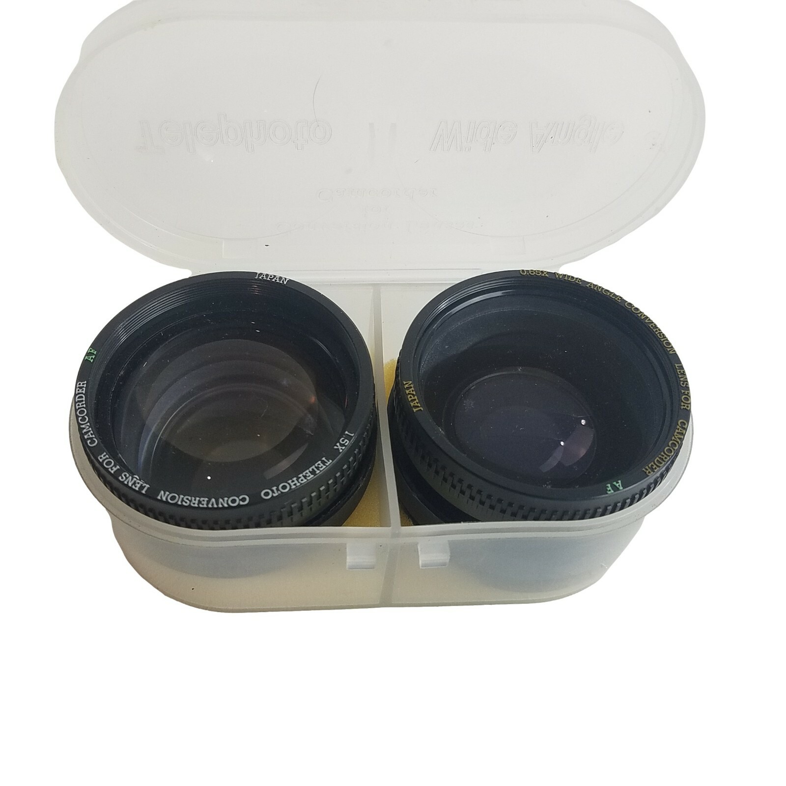 Camcorder Conversion Lens Set  Made in Japan 1.5x Telephoto 0.65x Wide Angle-image