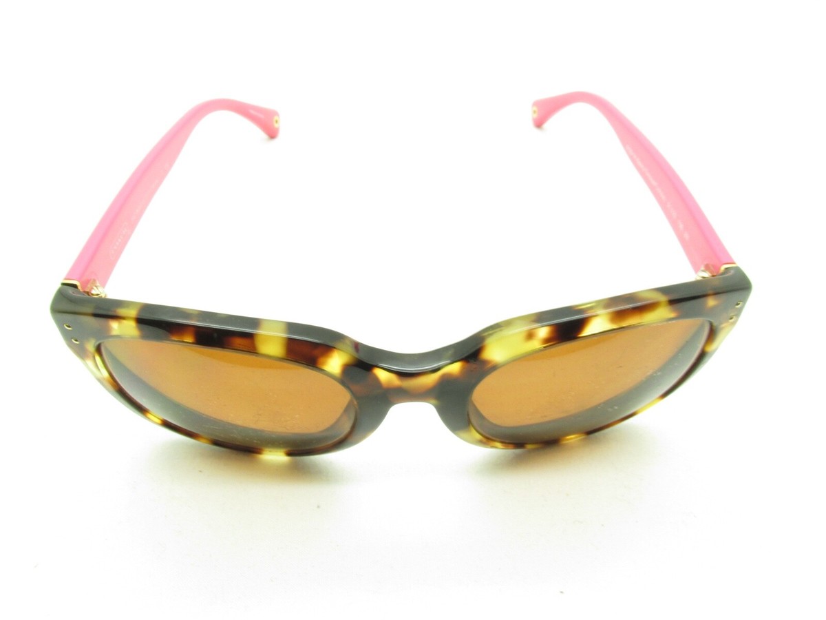 【美品】COACH サングラス Casey HC8047F ケース付 COACH CASEY HC8047 SPOTTY TORTOISE FUCHIA EYEGLASSES FRAMES