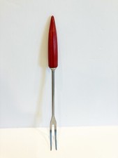 Vintage RedAndrock Bullet Handle Cooking Fork Double Prong Bakelite Made In USA
