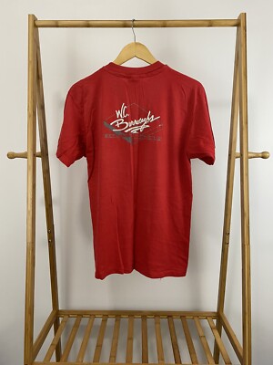 VTG 80s Tiger Matsuura Machinery WC Burroughs Single Stitch T