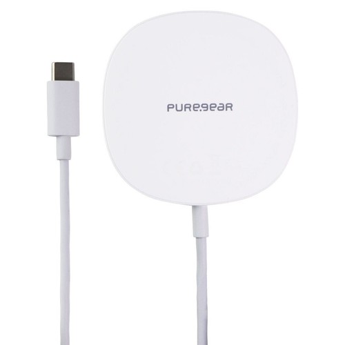 PureGear 15W Qi Fast Wireless Charging Pad for iPhone & More - White