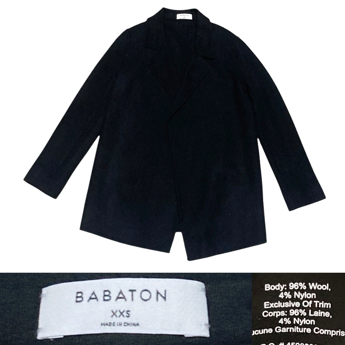 Aritzia Babaton Winfred Open Front Wool Blend Jacket Women