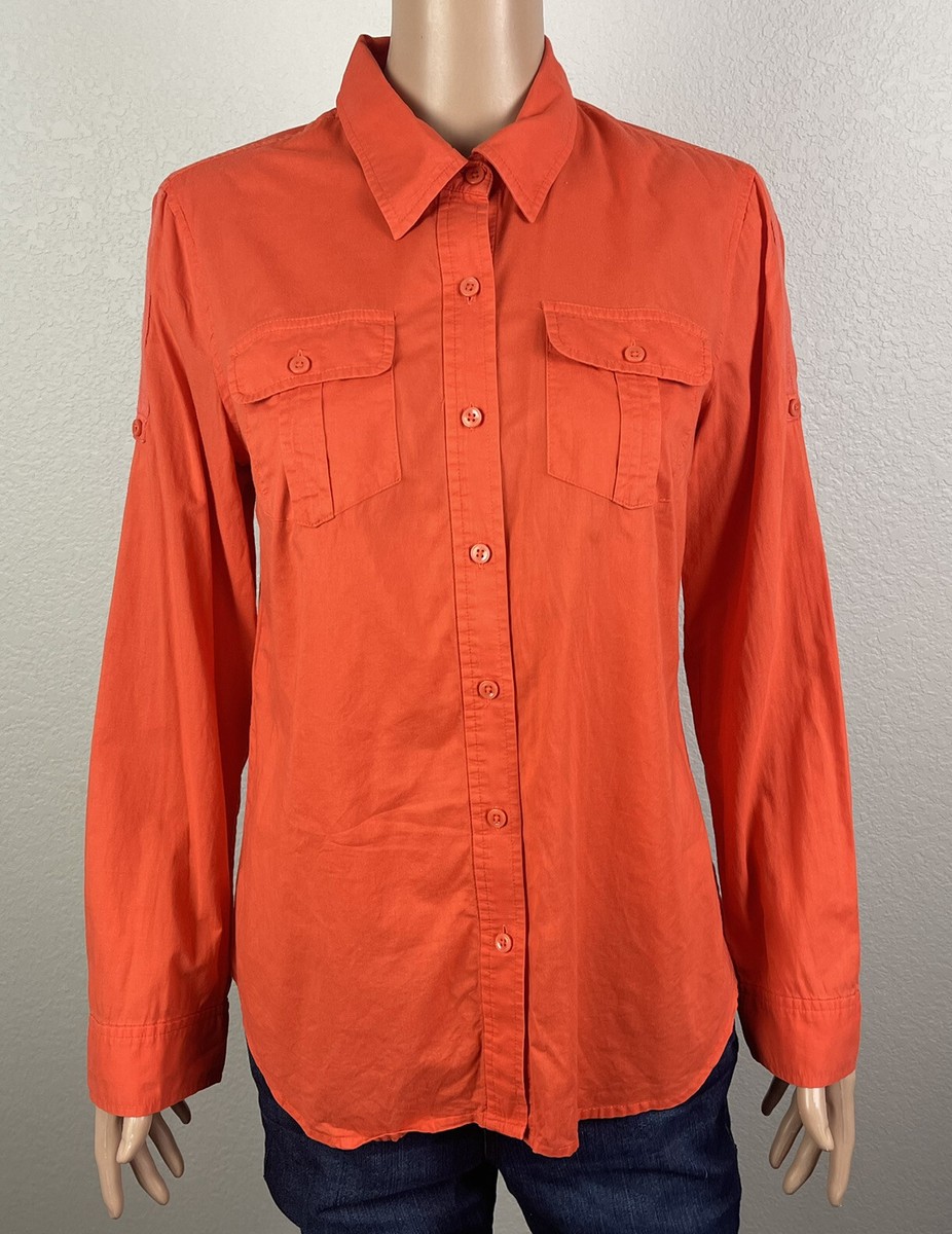 jones new york women's dress shirts Jones New York Women Striped Long Sleeve Button-Up Shirt Stretch Size 4