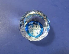 Swarovski Austria Souvenir Eagle Crystal Blue Paperweight