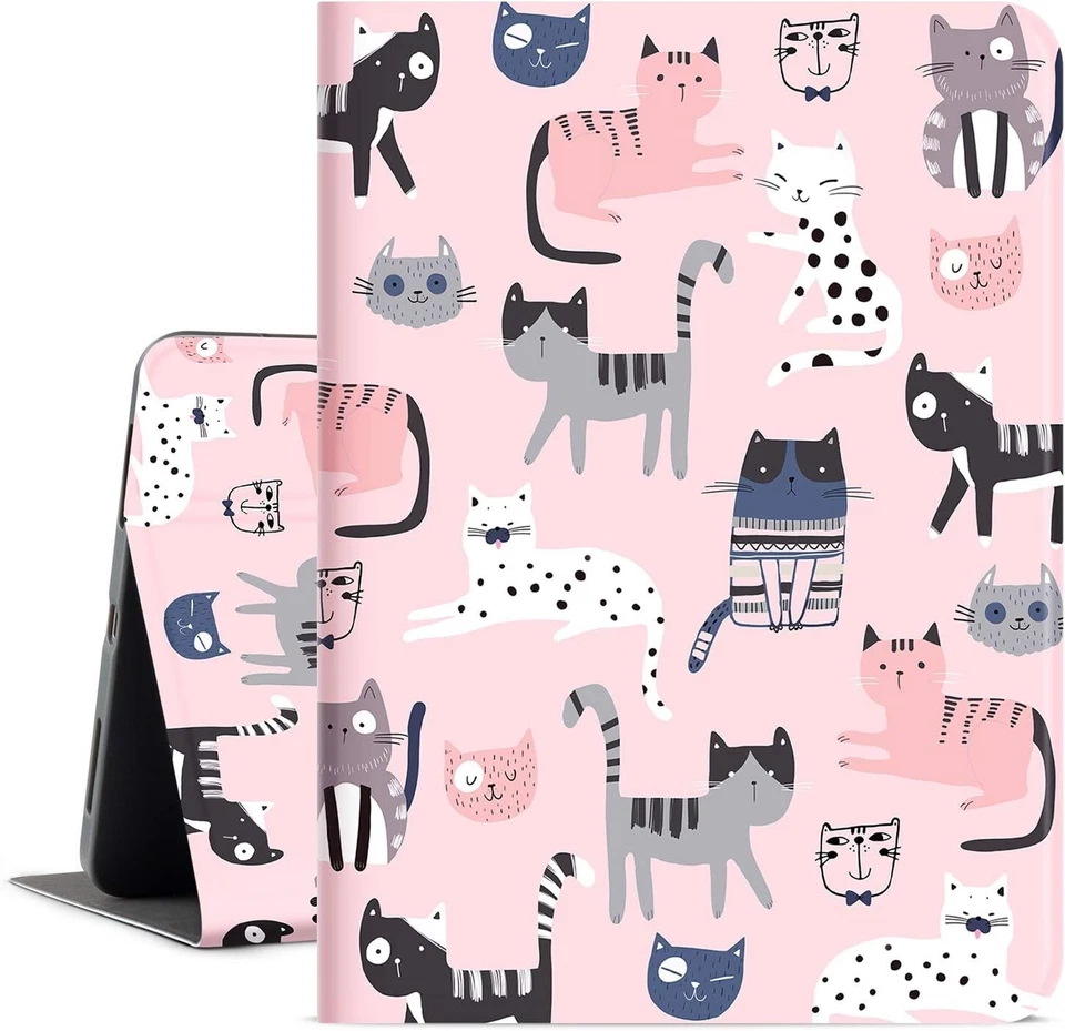 Cutebricase iPad 10.2 Case for iPad 9th/8th/7th Generation iPad 8th Pink Cat - Image 2 of 4