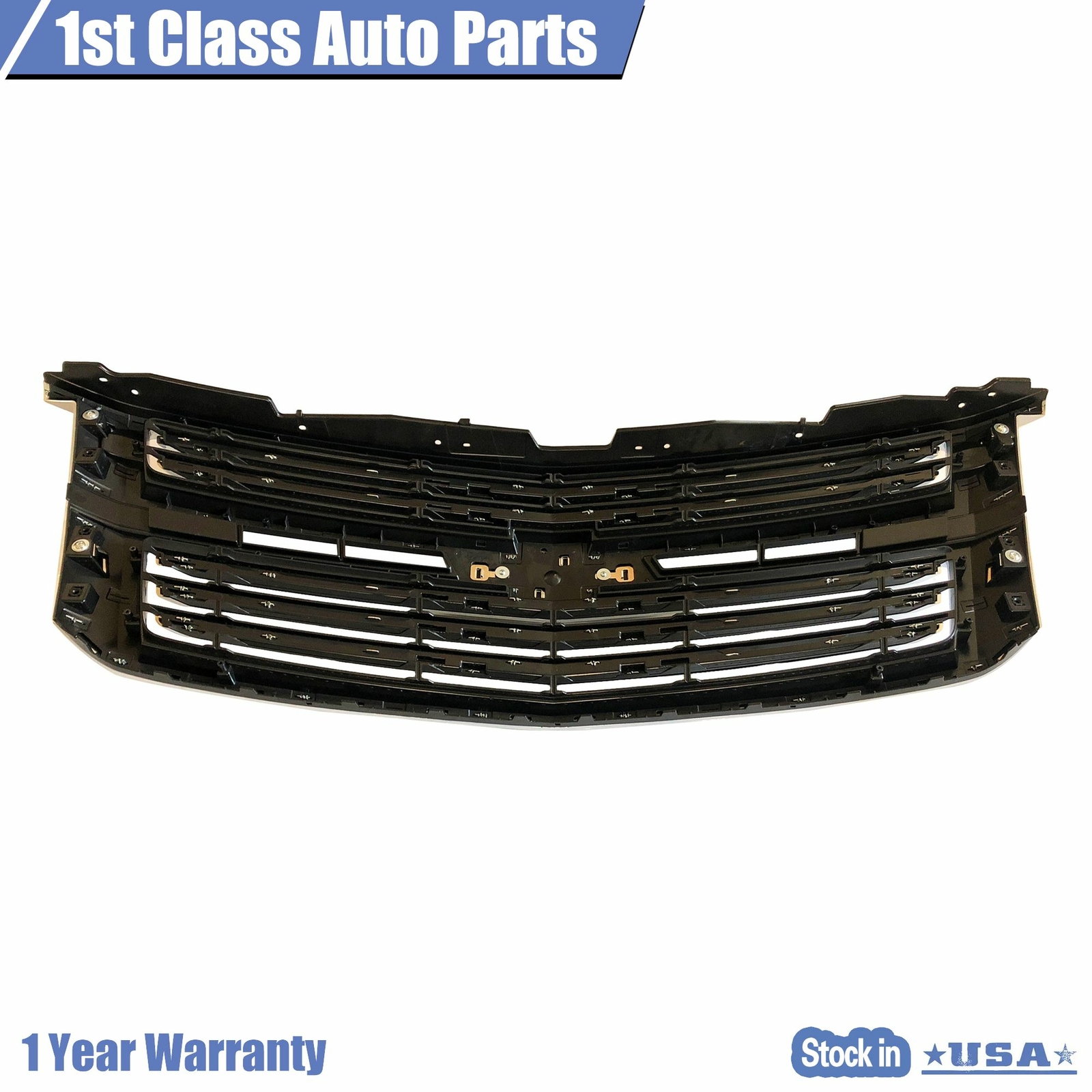 Front Upper Chrome Grille For 2015-2020 Chevy Tahoe & Suburban LTZ Style – Horizontal Billet