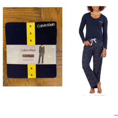 NWT Calvin Klein Womens Piece Fleece Pajama Set, Size S