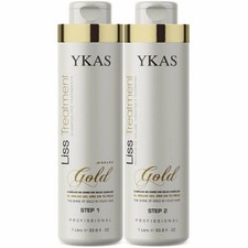 Tratamiento Queratina Y-kas Escova Progresiva Ouro Gold Glitter Kit 2x34oz