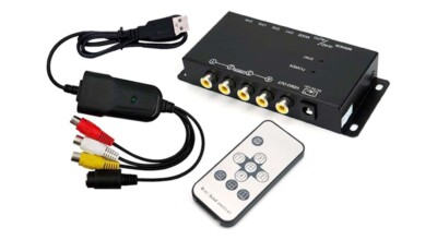 4-Channel Analog Video Switcher MultiViewer With USB DVR Adapter For PC Mac