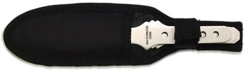 Set of 3 6.5" Sharp Point Silver Wing Throwing Knife Sheath Ninja Kunai Rainbow - Picture 2 of 2