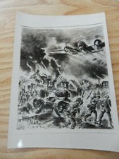  WW2 GERMAN PRESS PHOT0 luftwaffe HE111  ARTISTS CONCEPT ART TANKS SOVIET WAR 