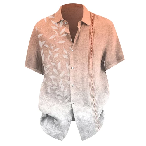 Men's Short Sleeve Button-Up Casual Cuban Guayabera Beach Wedding Dress Shirt - Picture 34 of 36