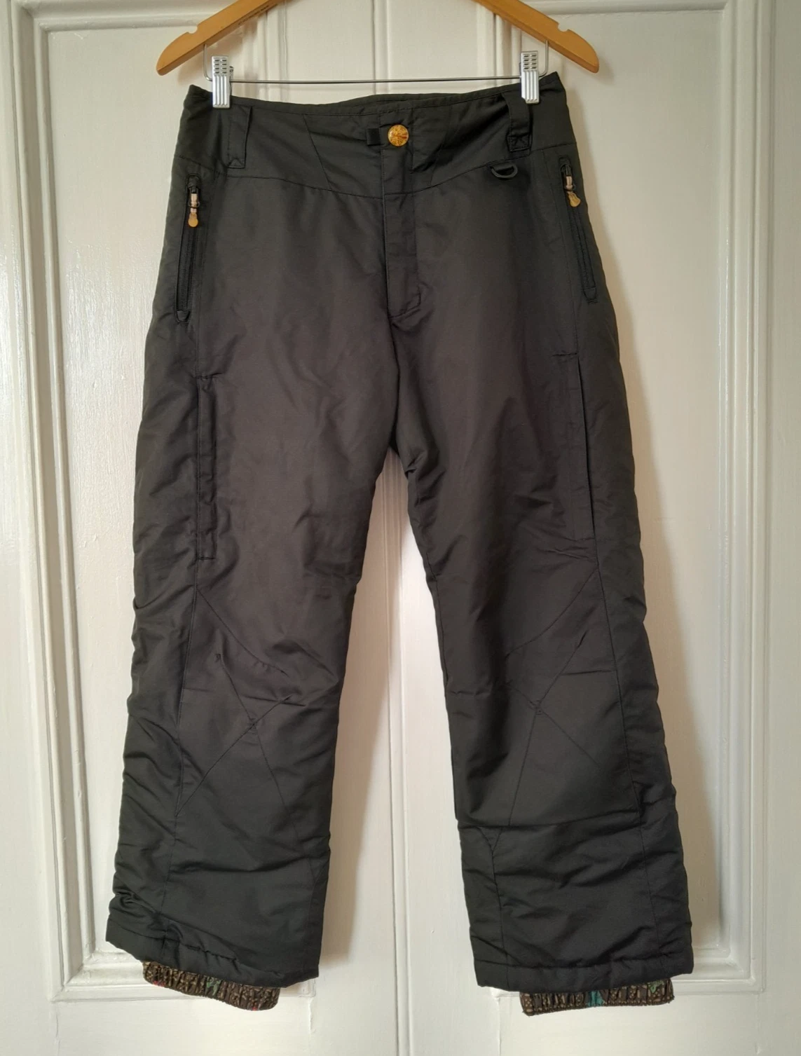 Dragonflies Snow Dragons Black Lined Snowboard Trousers size L W30