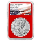 2025 (W) $1 American Silver Eagle NGC MS70 FDI Flag Label Red Core