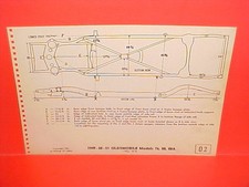 1949 1950 1951 Oldsmobile Series 76 88 Convertible 88a Frame Dimension Chart