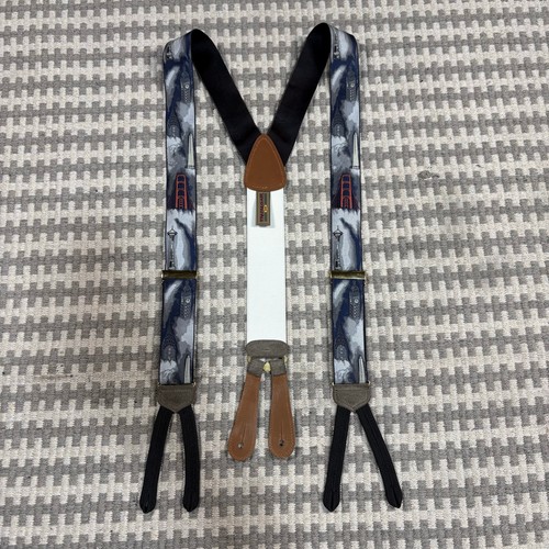 Trafalgar Limited Edition "Sea to Shining Sea" Silk Braces Suspenders 