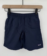 Patagonia Boys Baggies Shorts Navy Blue 7 Inseam Outdoors Youth Size XS