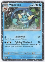 Vaporeon 168 (Cosmos Holo) - Scarlet & Violet Black Star Promo