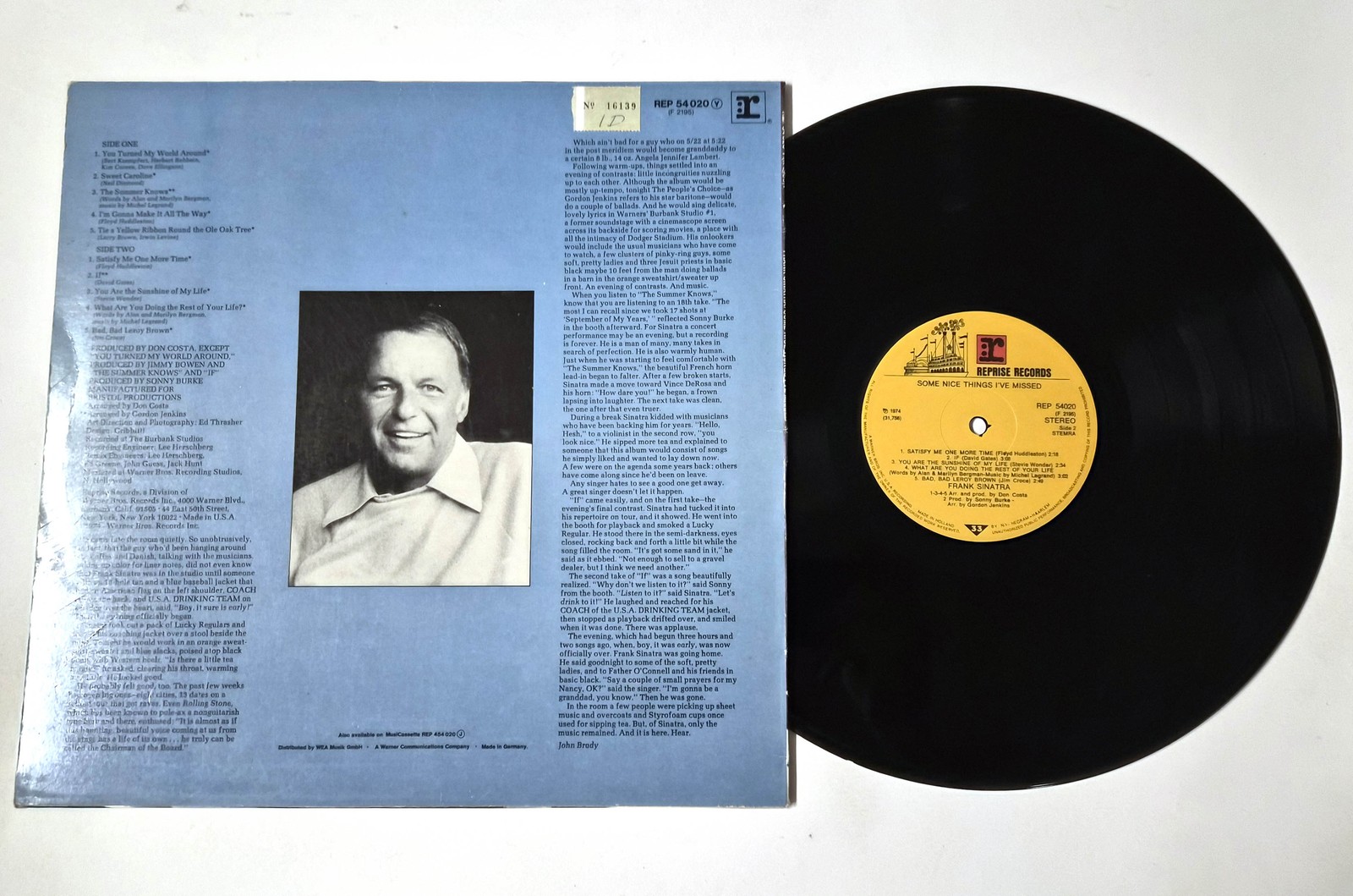 Frank Sinatra – Alcune Belle Cose Che Ho Perso – LP In Vinile 12" – 1974 – NM foto 3