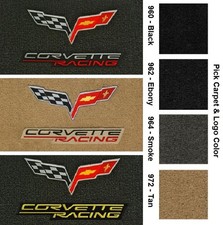 Lloyd Mats Velourtex C6 Corvette Racing Double Logo Floor Mats 2005-2013