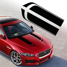  33"x 5.7" Car Hood Stripe Sticker for Auto Racing Sport Body Side Decal Black