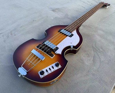 Flaws 30'' HI-BB Electric Violin Bass Guitar Semi-Hollowbody Glossy Finished