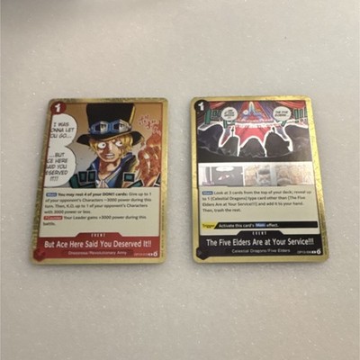 One Piece Card Game Event English Cards Ace Five Elders Lot 2