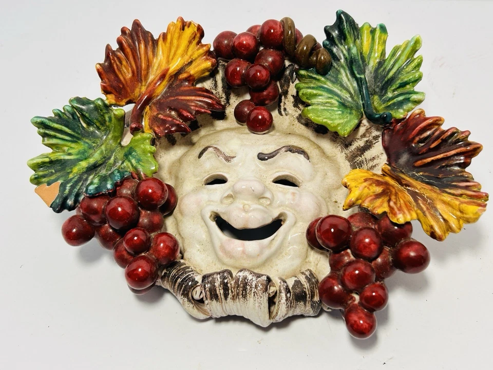 Italian Majolica Ceramic Harvest Mask - Image 2 of 4
