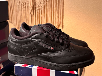 Reebok Black Sneakers Club C Classic Men Size 91/2