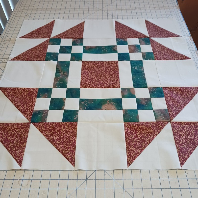 Large Bachelors Puzzle Quilt Top Unfinished