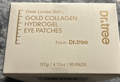 Dr Tree Dear Loose Skin Gold Collagen Hydrogel Eye Patches 90 Pads SEALED 4.12oz