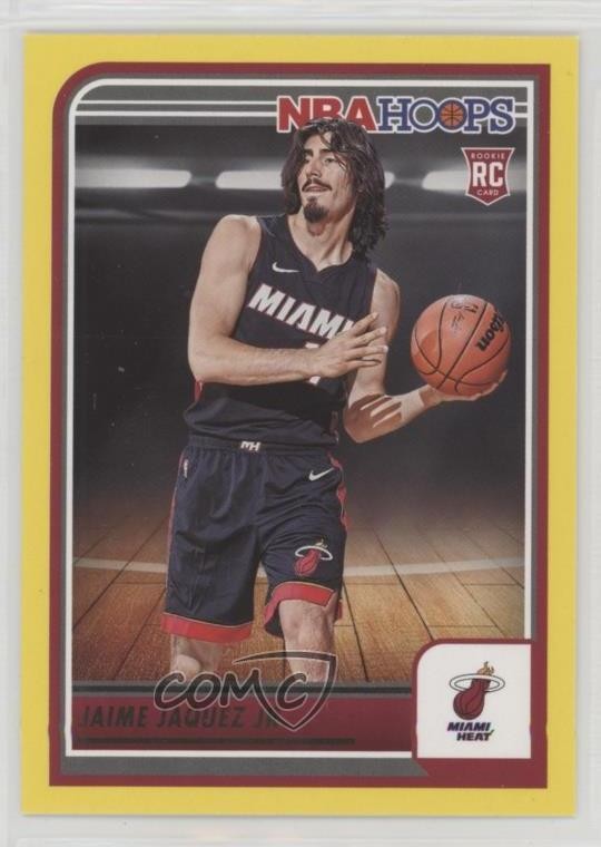 2023-24 Panini NBA Hoops Rookies Yellow Jaime Jaquez Jr #249 0c3