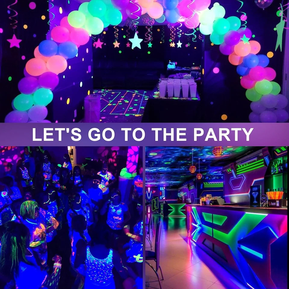 LED Luce Nera 100W, Faro UV LED IP66 Impermeabile Faretto UV, Lampada per Poster - Immagine 2 di 4