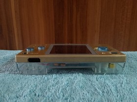 SNK Neo Geo Pocket Transparent/Clear/Gold w/ IPS Screen Mod - Tested & Working