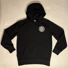 Official NBA Boys Black Pullover Hoodie Size 8 Fleece Long Sleeve Logo