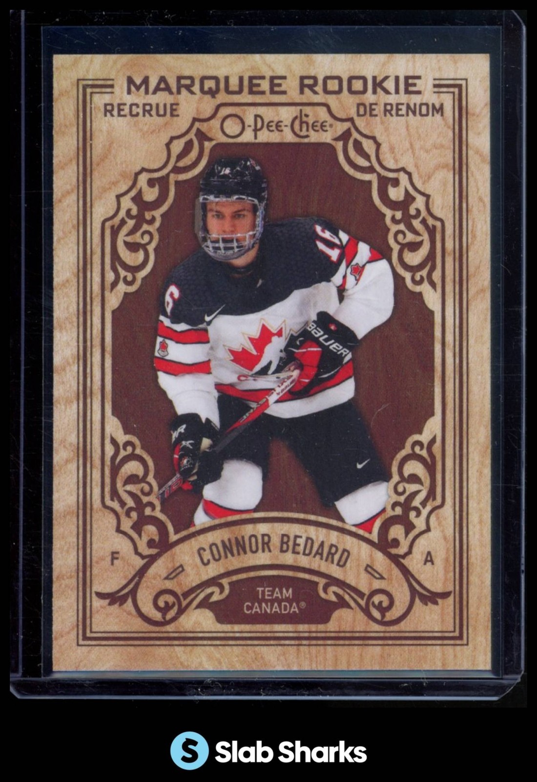 2023 UPPER DECK O-PEE-CHEE #W-CB CONNOR BEDARD WOOD VARIANTS RC ROOKIE