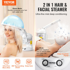 2 in 1 Hair Facial Steamer Professional Hair Steamer with Bonnet Hood