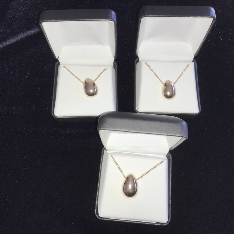  3 Classy Looking Gold Necklaces and boxes, 20” Adjustable Chain, Great Gift!