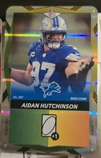 2025 Uno Elite CORE Dual Color YELLOW/GREEN Foil #087 AIDAN HUTCHINSON LIONS