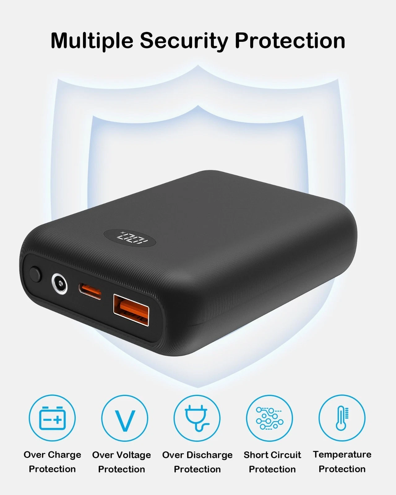 16000mAh 7.4V Heated Vest Battery Pack with 2 Adapters - Power Bank for Heat Jac - product detail image 4