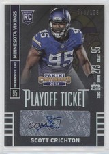 2014 Contenders Playoff Ticket /199 Scott Crichton (Sec Row Seat) #172 Auto 0m0