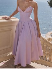 HOUSE OF CB LADY Orchid Strapless Midi Dress L