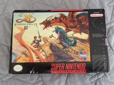 Ys Wanderers from Ys III  *  Snes Box Only * Super Nintendo Original box