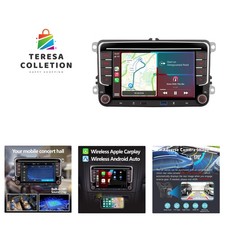 VW Car Stereo with Wireless CarPlay  Android Auto - 7" Touchscreen Upgrade
