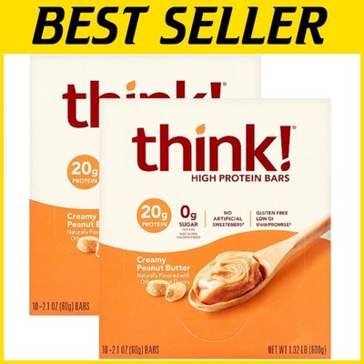 Think Thin 20-Piece Protein Bar Set - Creamy Peanut Butter