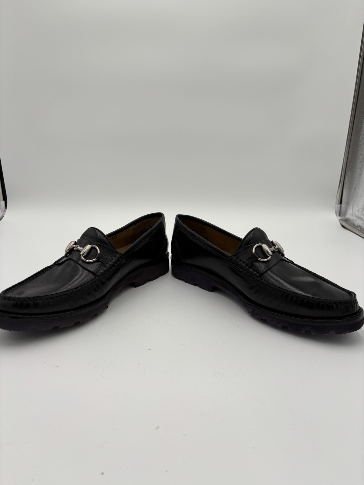 SAOLA Scarpe uomo Robert Zur nere in pelle con suola viola. Taglia 9M