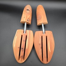 Cedar Shoe Trees Mens Adjustable Slotted Toe Wood Pair Vintage Shoe Shapers