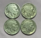 Lot of 4 Buffalo Nickels - Nice Full Dates -  1934P, 1935P, 1936P & 1937P